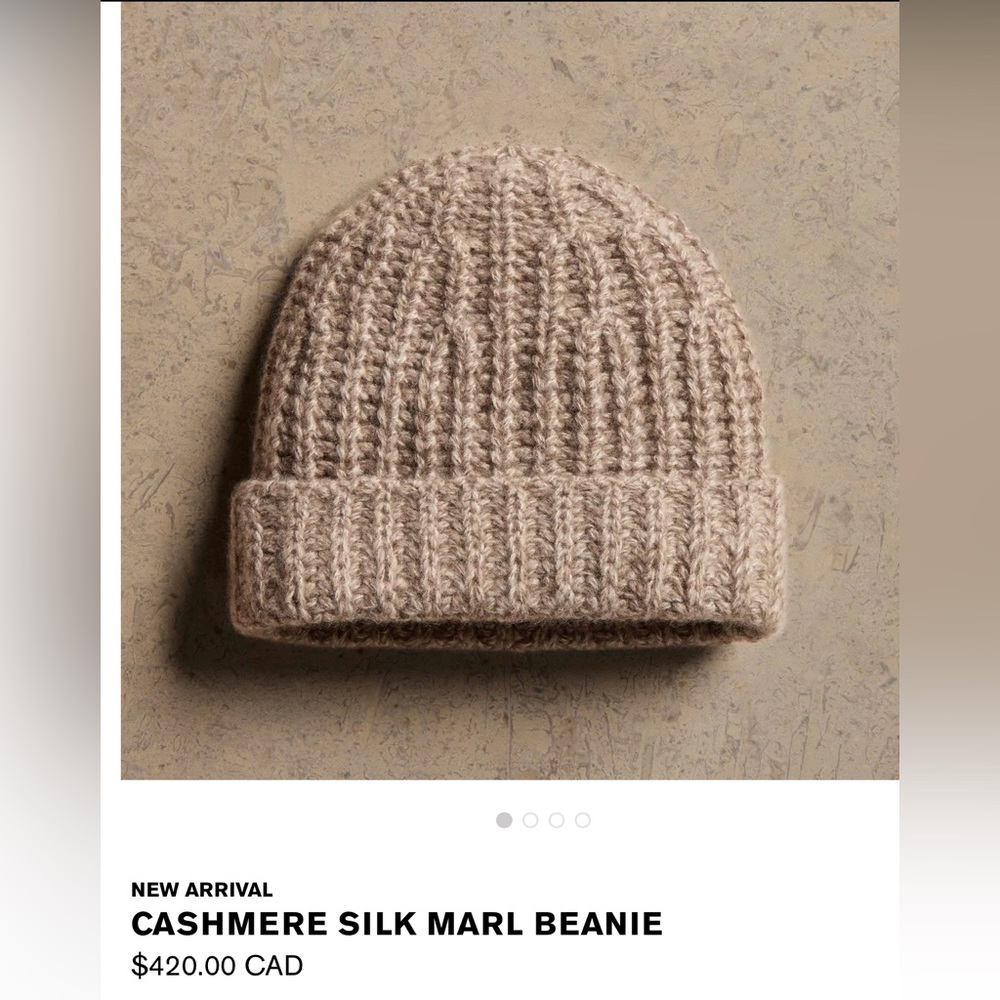 James Perse ( NWT ) Beige cashmere Beanie : have grey also